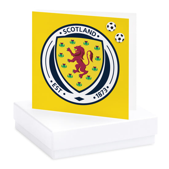 Scotland Football Crest Boxed Sterling Silver Earring Card Earrings Crumble and Core   