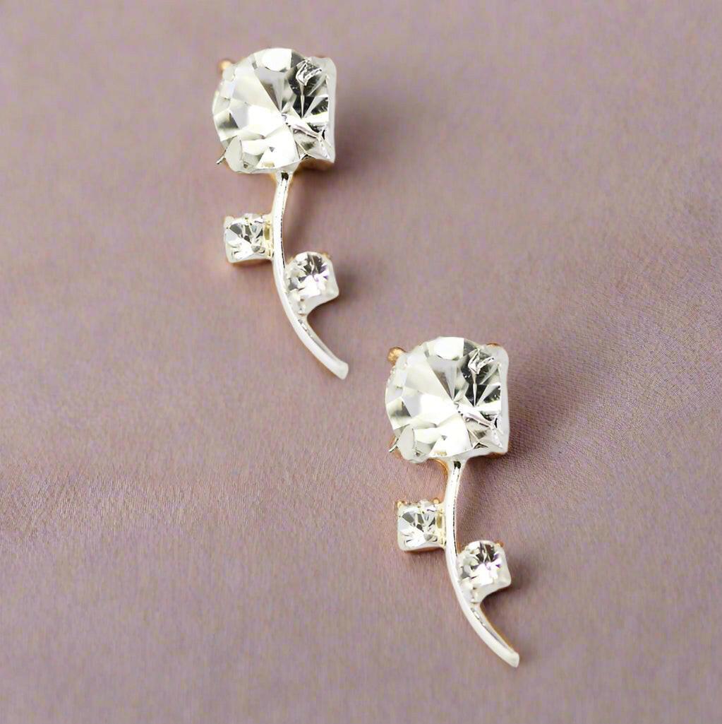 Sterling Silver Floral Stud Earrings in Gift Box Thoughtful Mothers Day Gift for Mum - Crumble and Core