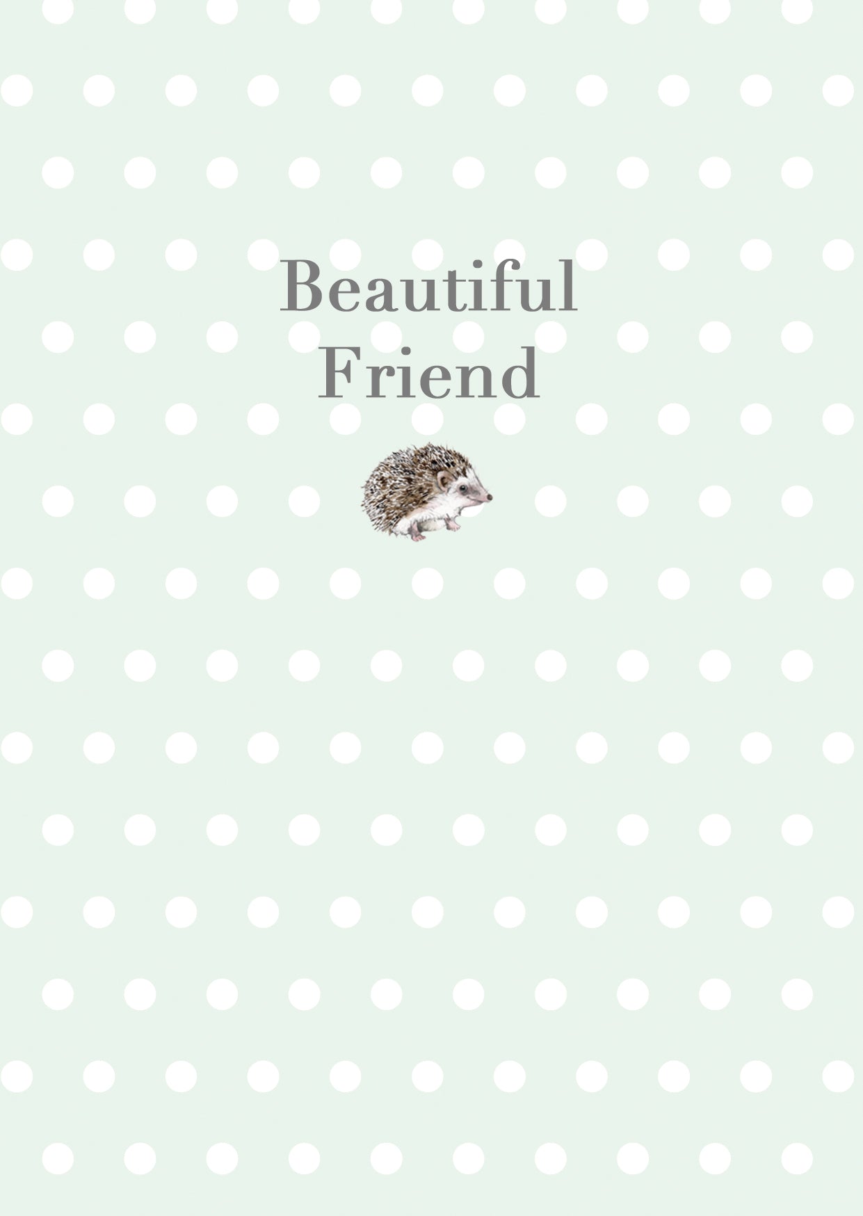 A6 Greeting Card with Ceramic Keepsake - Hedgehog Beautiful Friend Greeting & Note Cards Crumble and Core   
