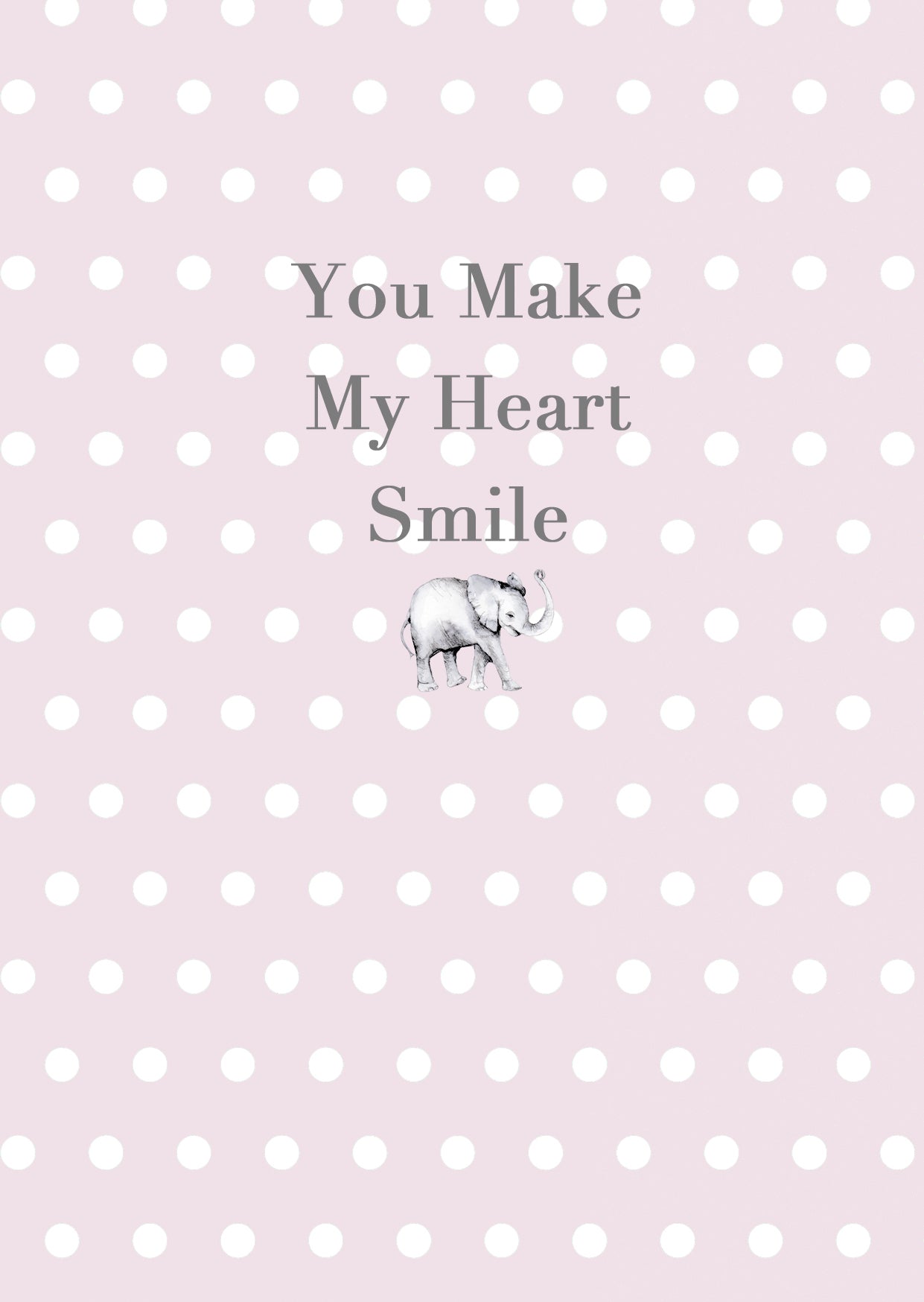 A6 Greeting Card with Ceramic Keepsake - Elephant Smile Greeting & Note Cards Crumble and Core   