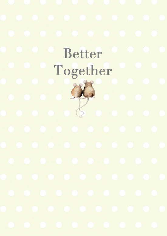 A6 Greeting Card with Ceramic Keepsake - Mice Better Together Greeting & Note Cards Crumble and Core   