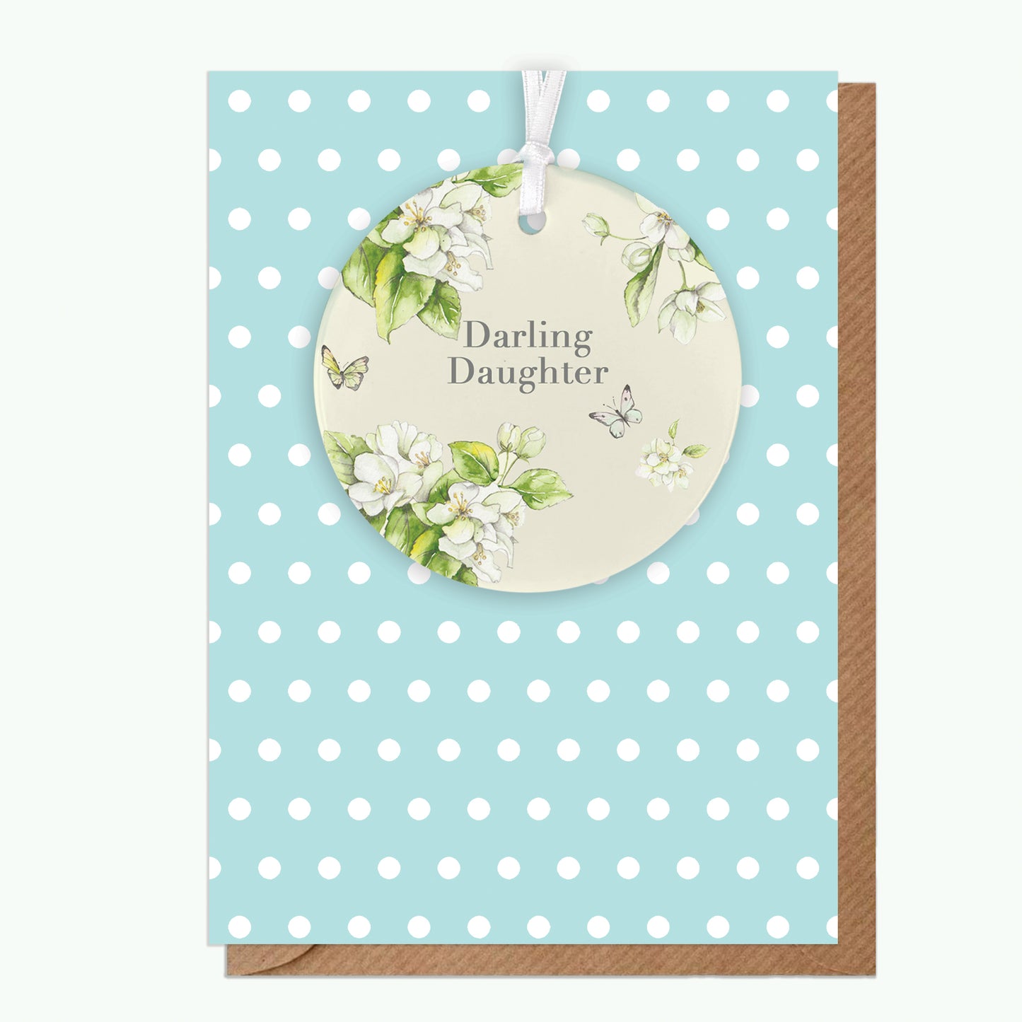 A6 Greeting Card with Ceramic Keepsake - Blossom Cream Daughter Greeting & Note Cards Crumble and Core   