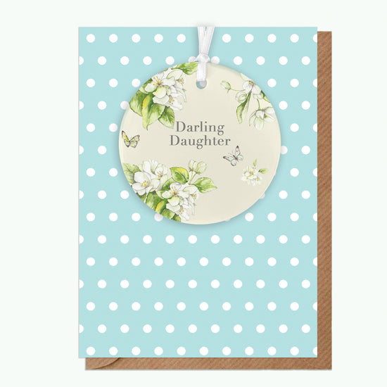 A6 Greeting Card with Ceramic Keepsake - Blossom Cream Daughter Greeting & Note Cards Crumble and Core   