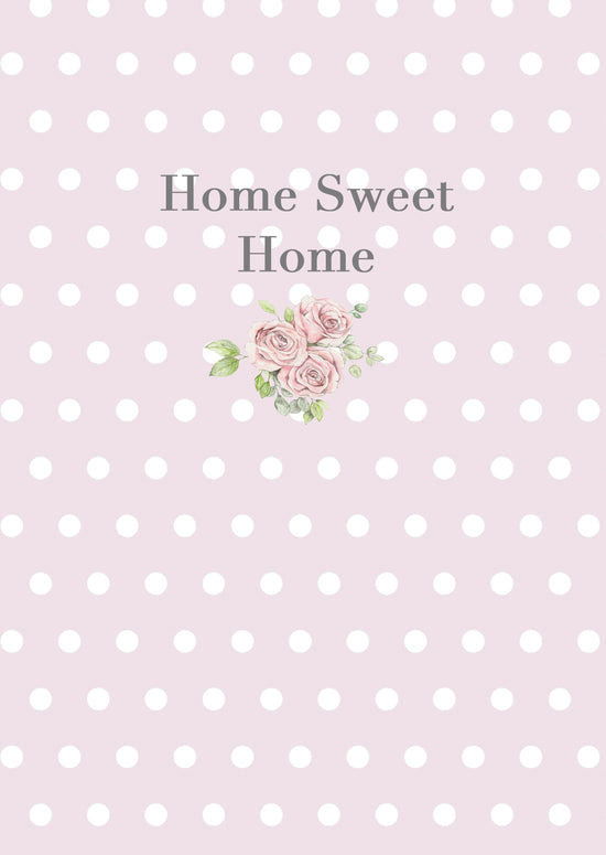 A6 Greeting Card with Ceramic Keepsake - Rose Home Sweet Home Greeting & Note Cards Crumble and Core   