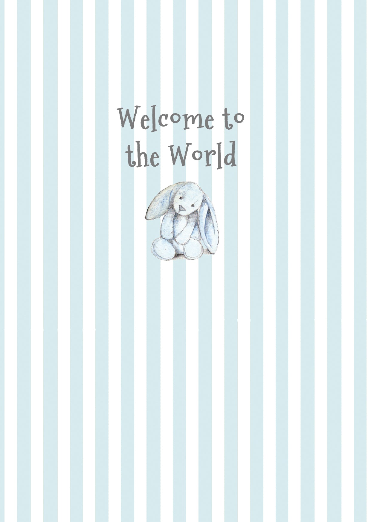 A6 Greeting Card with Ceramic Keepsake - Baby Boy Bunny Greeting & Note Cards Crumble and Core   