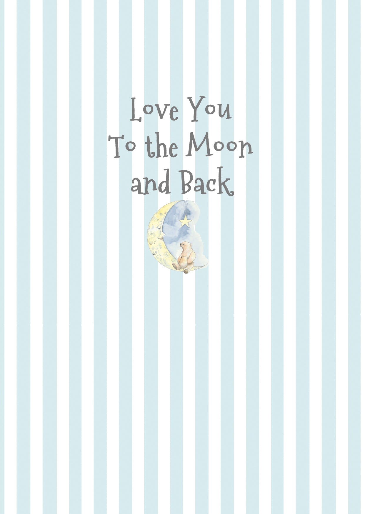 A6 Greeting Card with Ceramic Keepsake - Bear and Moon Greeting & Note Cards Crumble and Core   