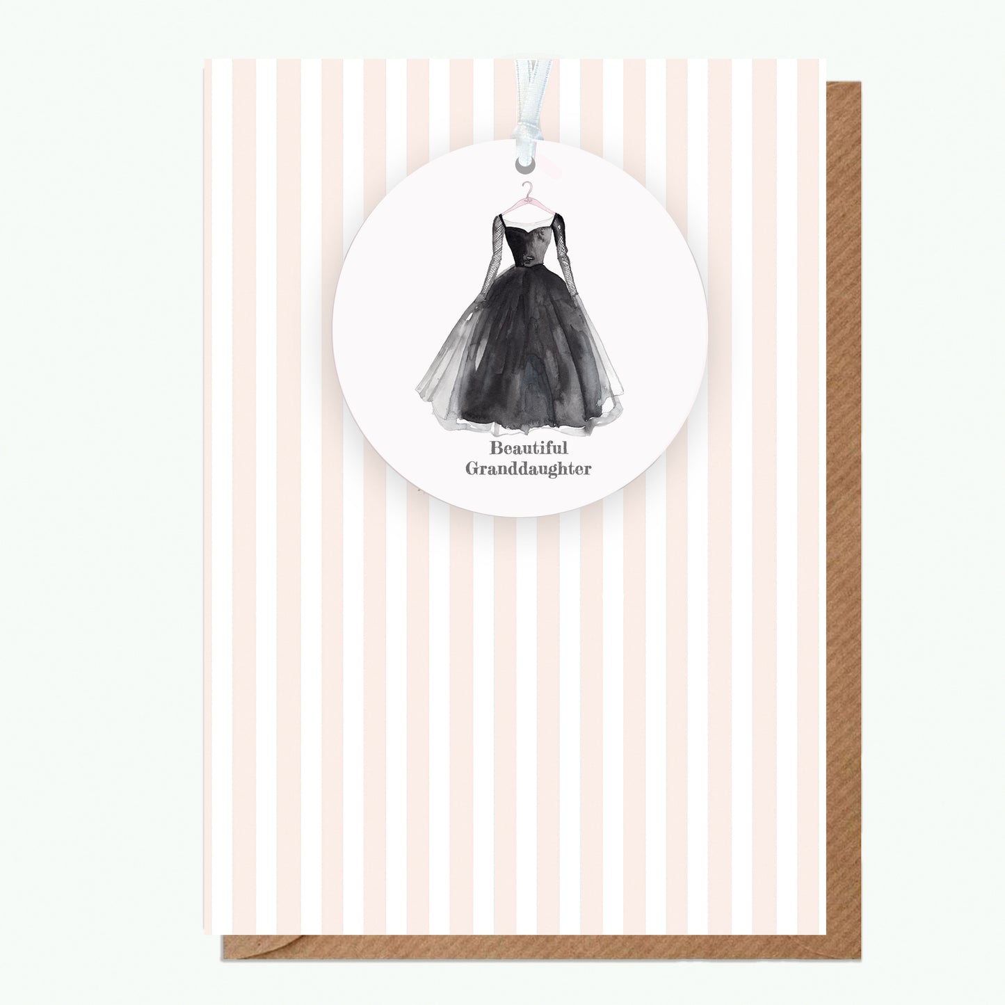 Birthday Card  Keepsake Hanging Ceramic Decoration - Party Dress