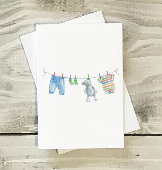 Mini Greeting Card - Baby Boy Greeting & Note Cards Crumble and Core   