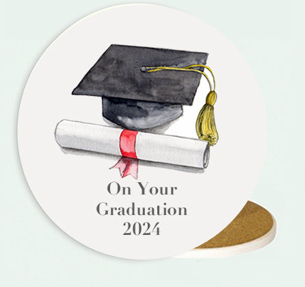 Ceramic Coaster - Graduation Gown Coasters Crumble and Core   