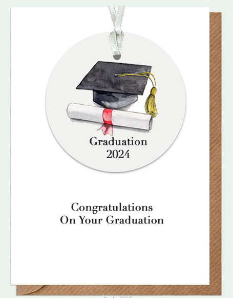 A6 Greeting Card with Ceramic Keepsake - Graduation Greeting & Note Cards Crumble and Core   
