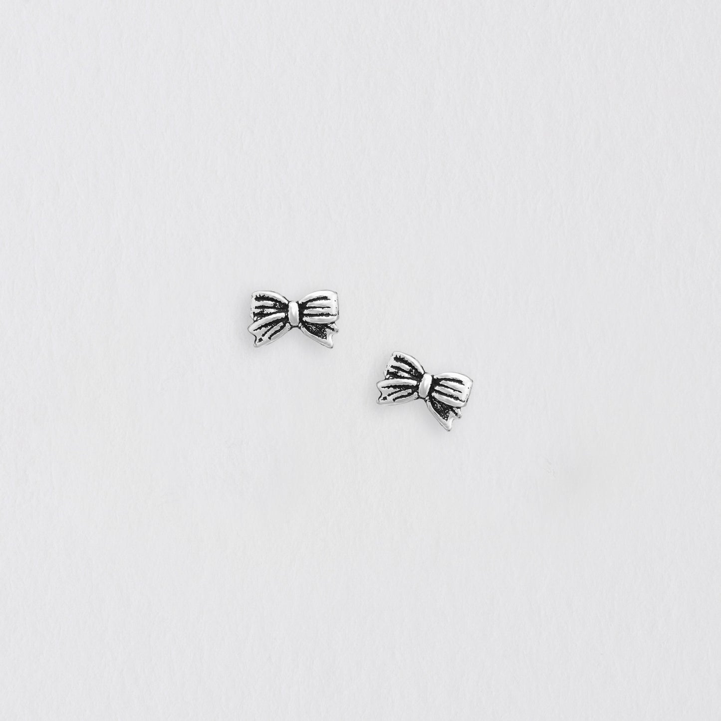 Bow Silver Earring Stud Earrings Crumble and Core   