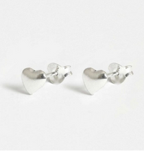Load image into Gallery viewer, Heart Silver Ear Stud
