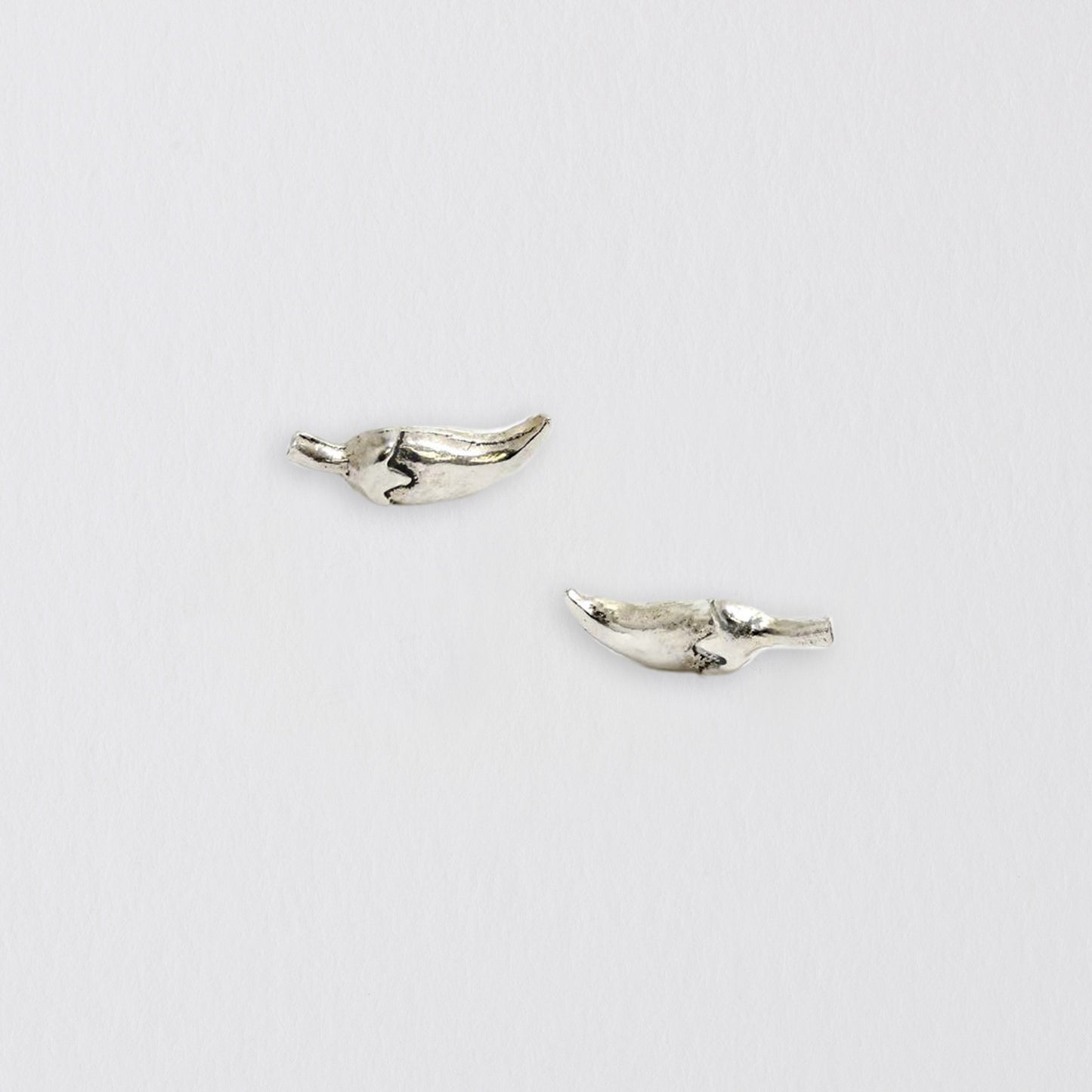 Chilli Pepper Silver Ear Studs Jewelry Crumble and Core   