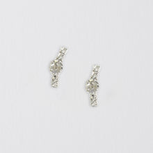Load image into Gallery viewer, Curved Crystal Silver Ear Stud
