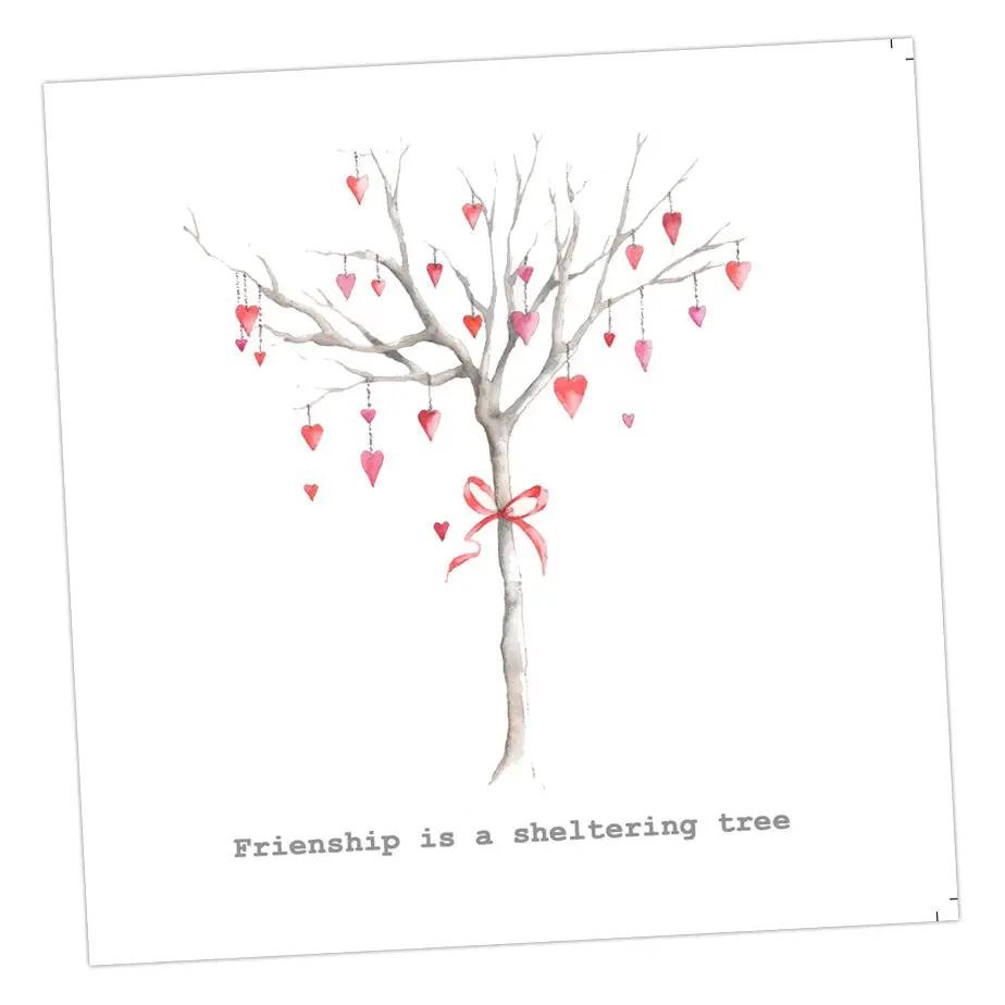 Heart Friendship Tree Card Greeting & Note Cards Crumble and Core   