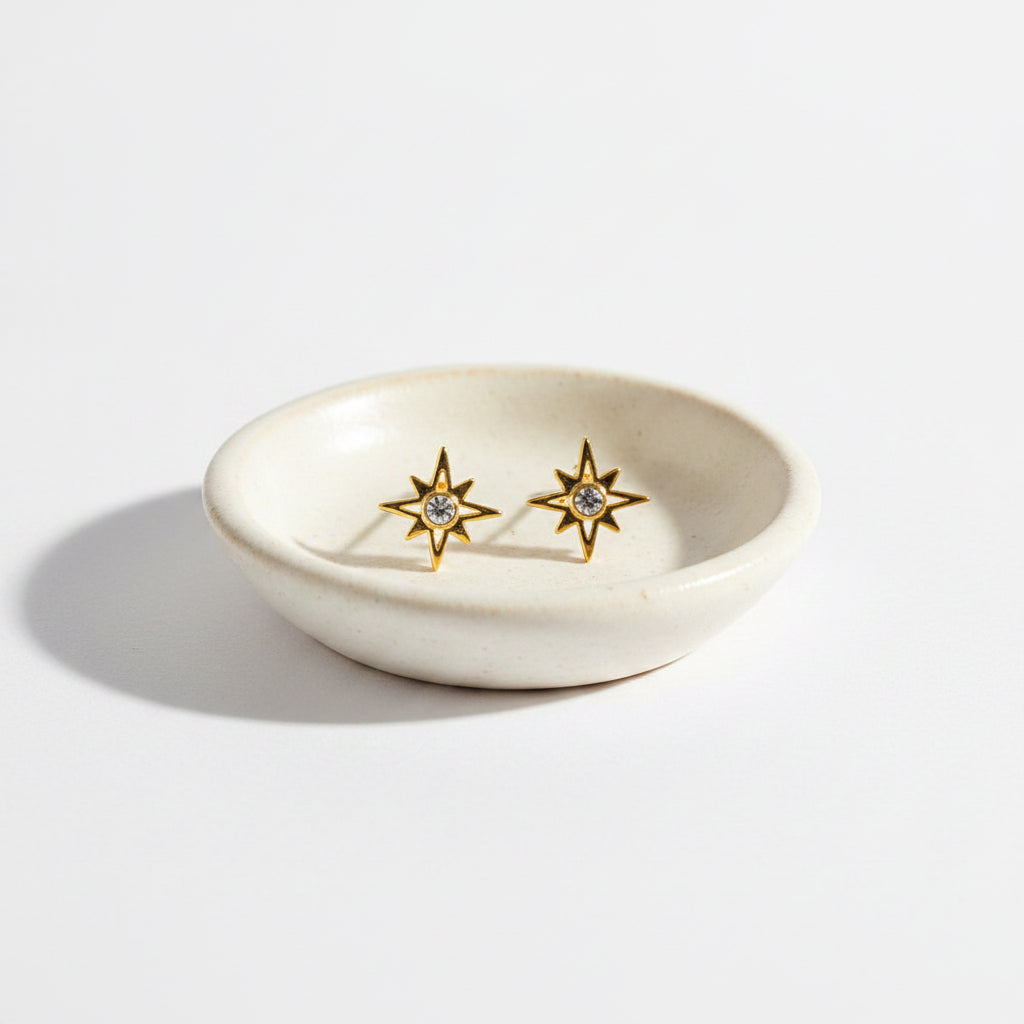 Northern Star Gold Stud Earrings