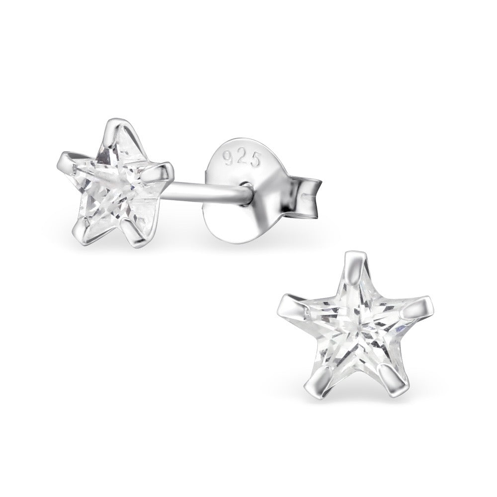 Sterling Silver Earrings – Star Studs | Cute Hedgehog Gift - Jewellery Gift Boxed Set