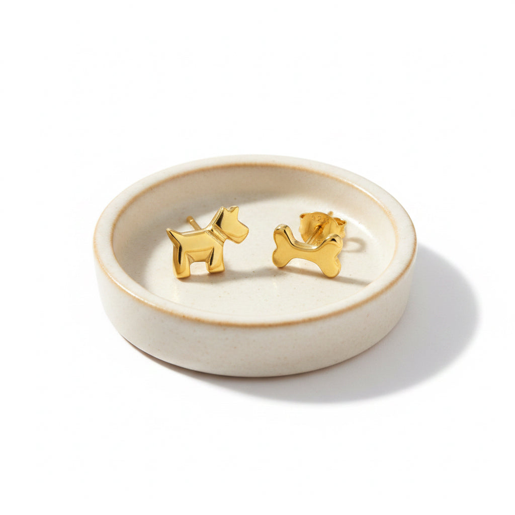 Pendientes Panda Plata