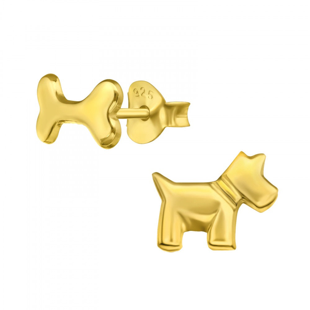 Pendientes Panda Plata