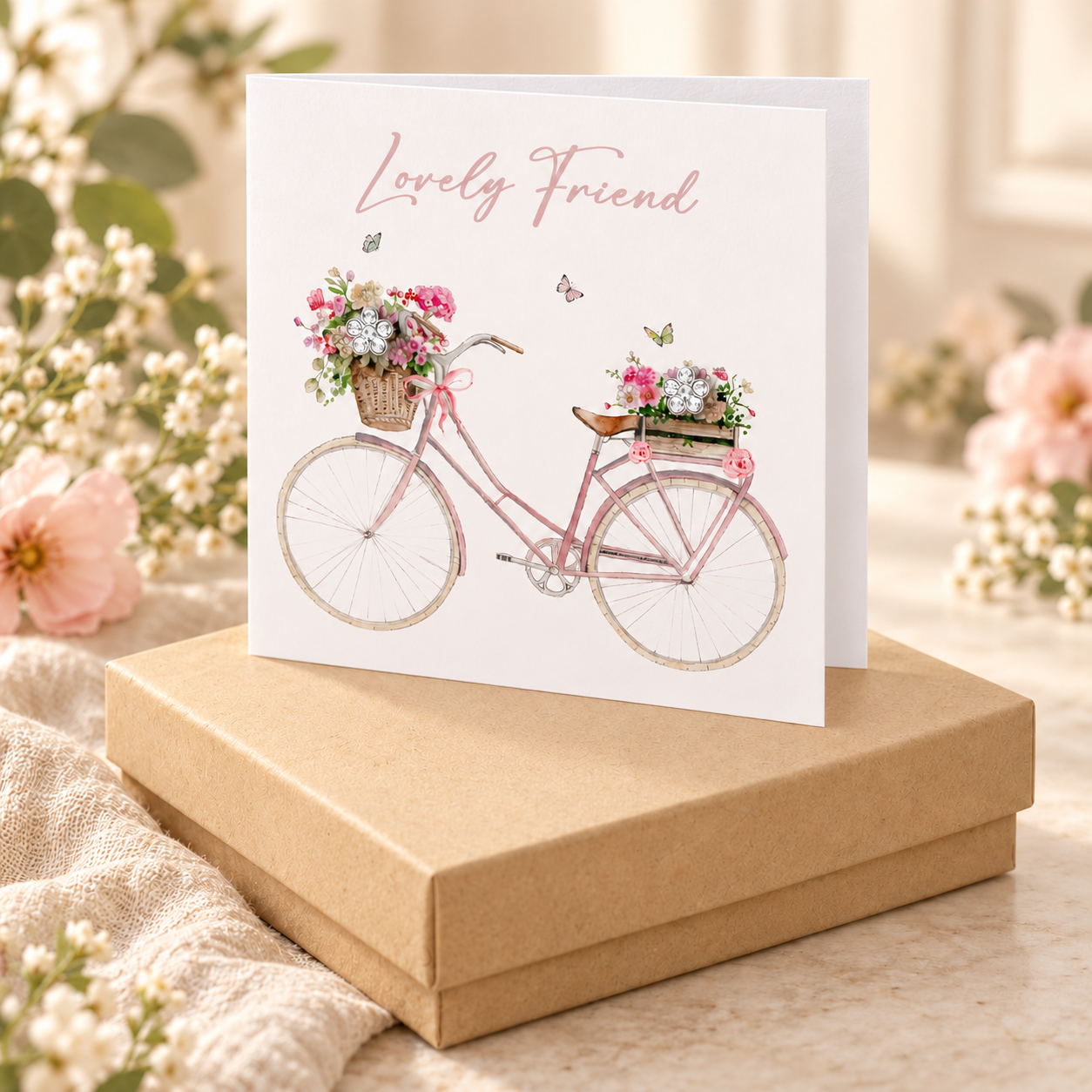 Sterling Silver Studs - Crystal Flower Earrings – Lovely Friend Gift Box & Card