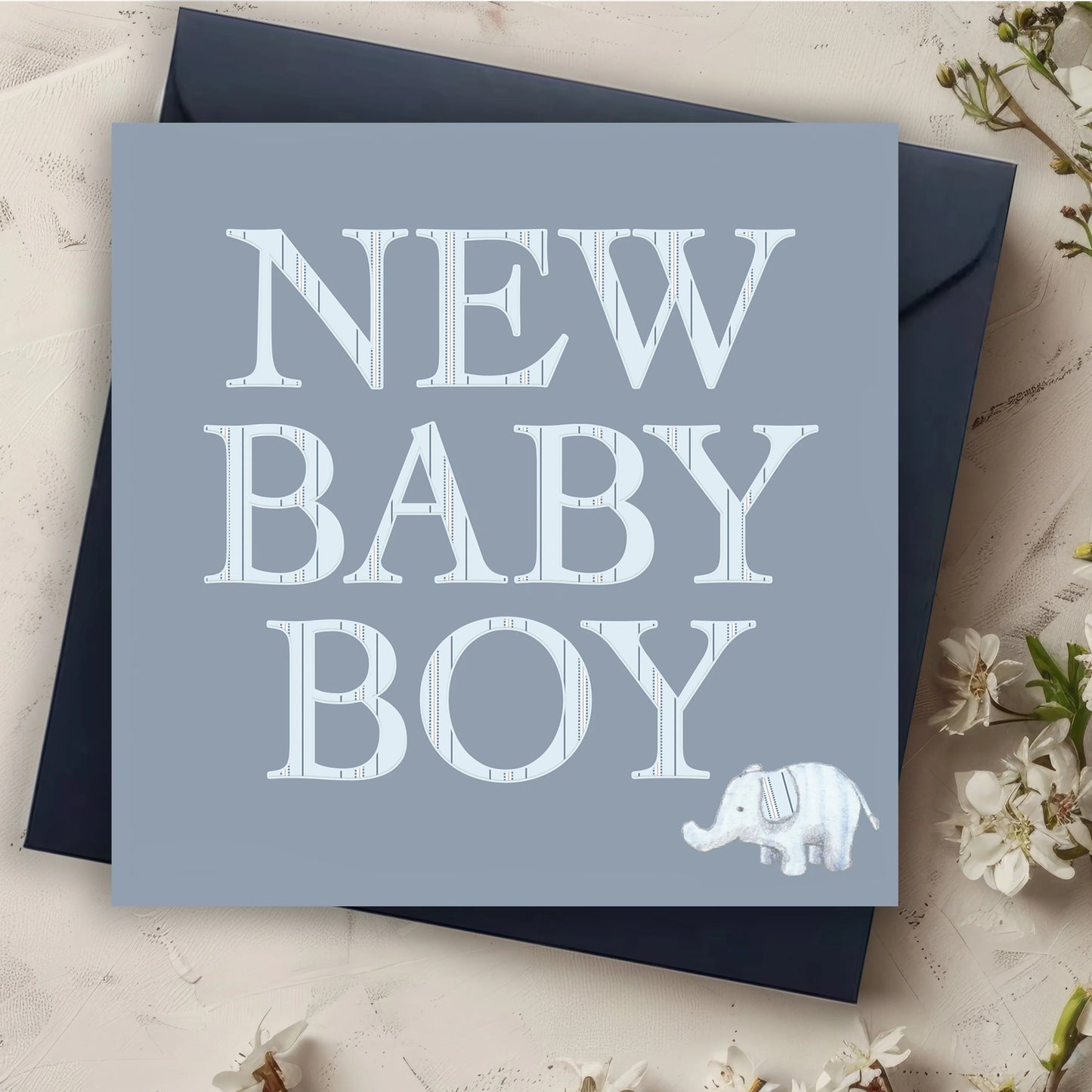 Baby Boy Letters Greeting Card-Perfect New Baby Greeting Card