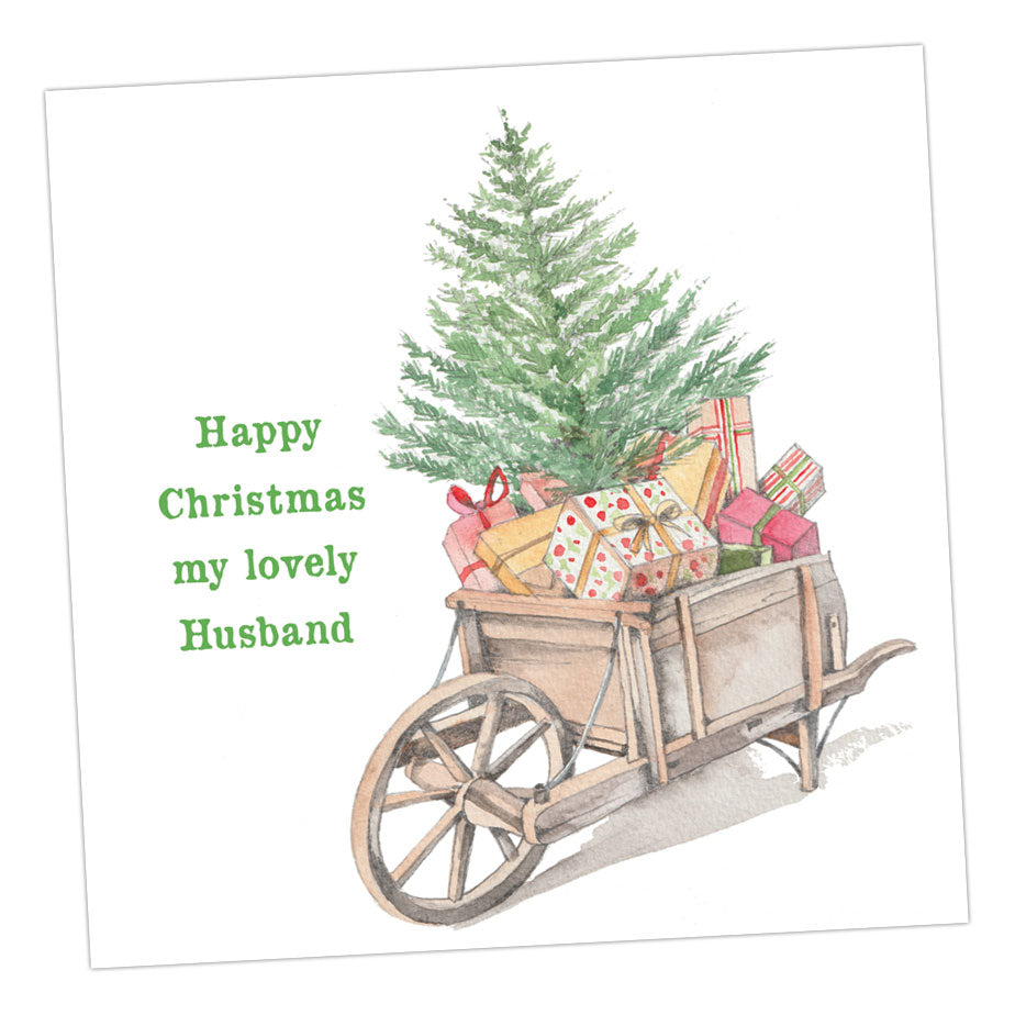 Christmas Wheelbarrow Husband Card All Products Crumble and Core   