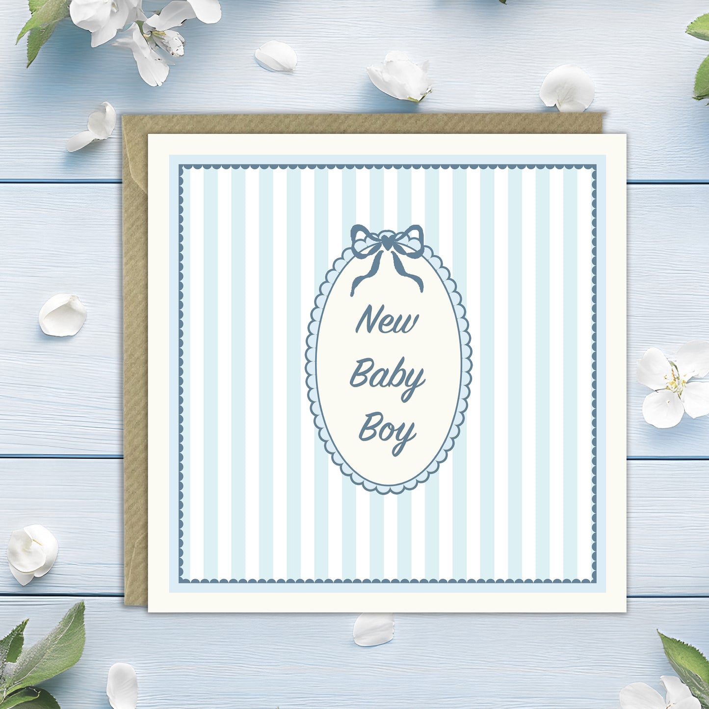New Baby Card – Luxury Baby Boy Greeting Card