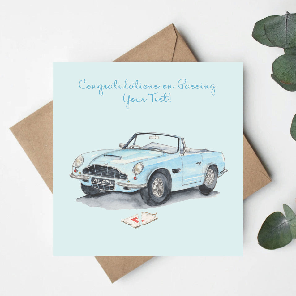 Driving Test – Luxury Congratulations Greeting Card with Kraft Envelope Included