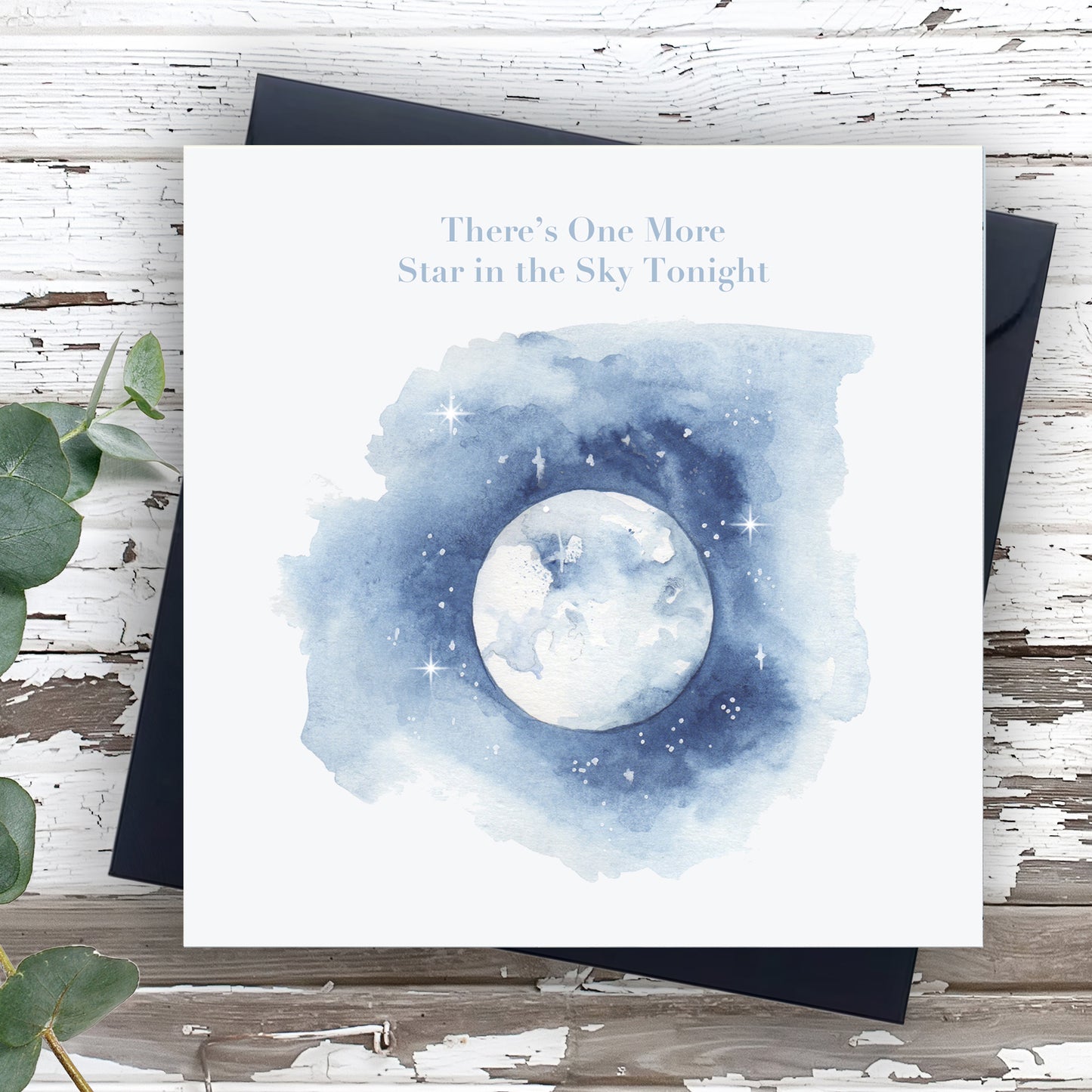 One More Star – Luxury Sympathy Greeting Card with Kraft Envelope Included