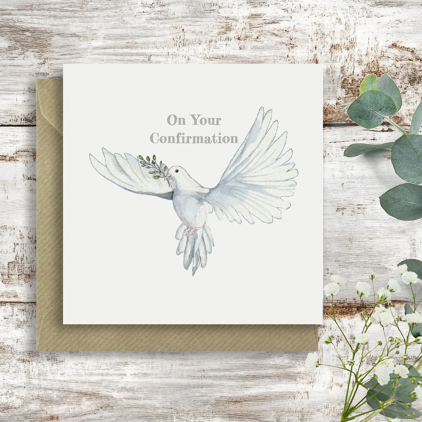 Confirmation– Luxury Greeting Card with Kraft Envelope Included