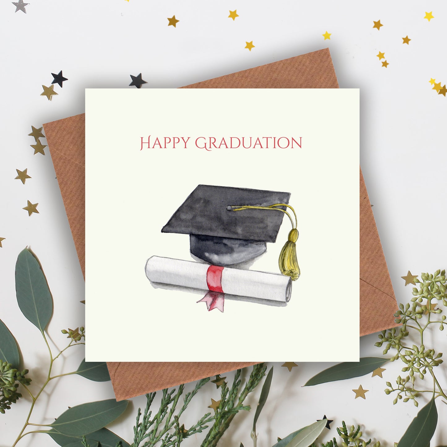 Graduation– Luxury Greeting Card with Kraft Envelope Included