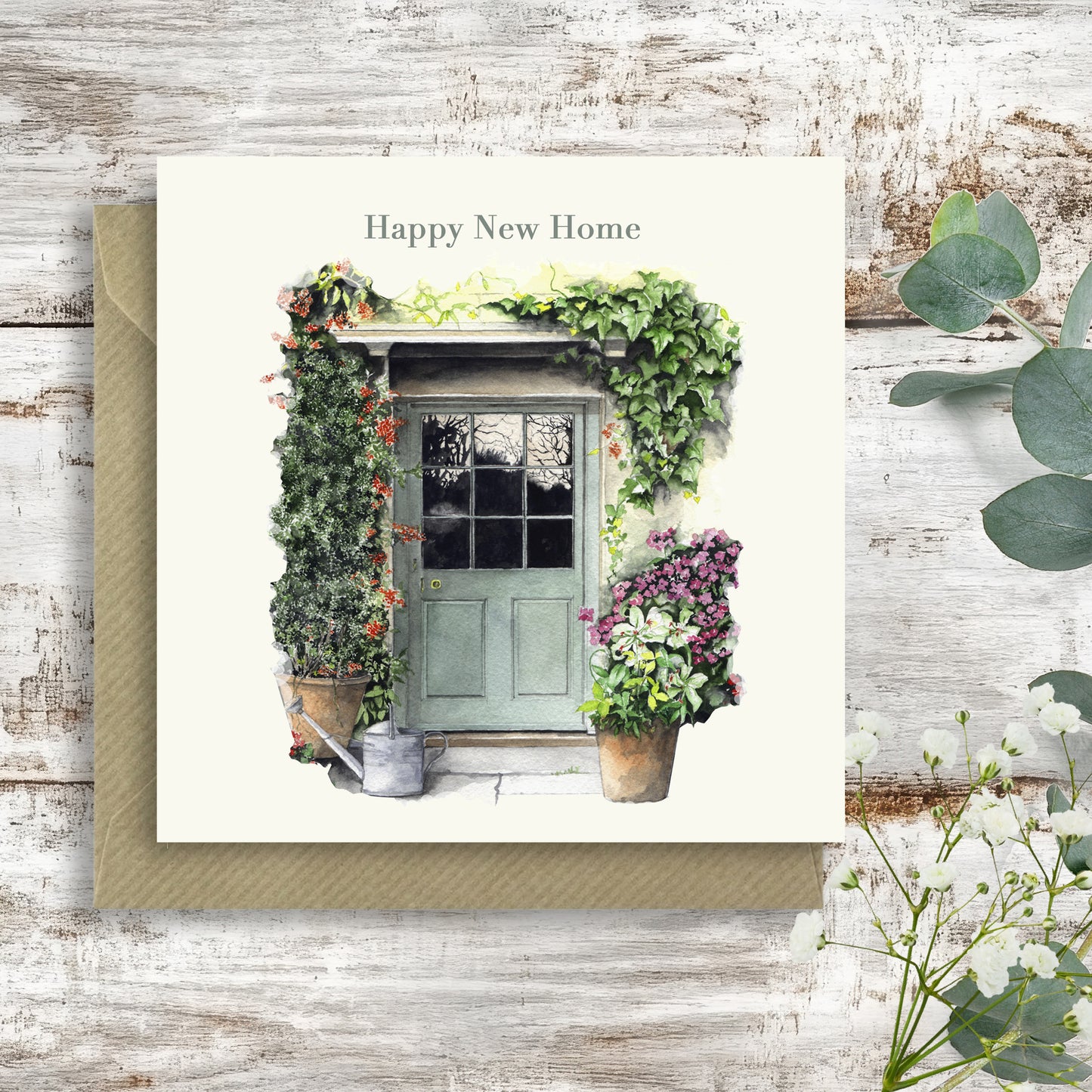 Doorway New Home – Luxury Greeting Card with Kraft Envelope Included