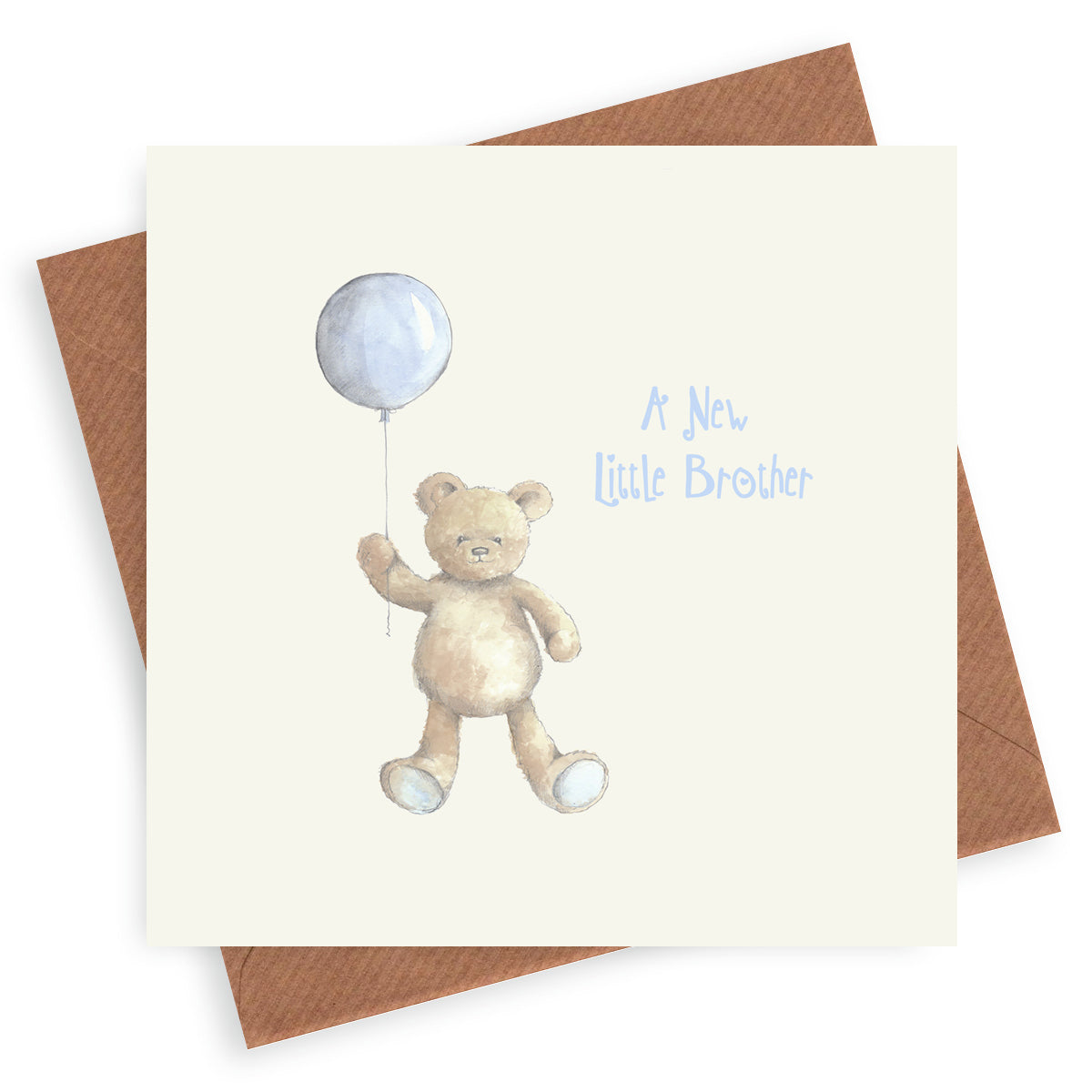New Little Brother – Luxury Greeting Card with Kraft Envelope Included