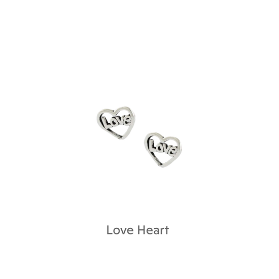 Boxed Elephant Heart Smile Silver Earring Card Earrings Crumble and Core   