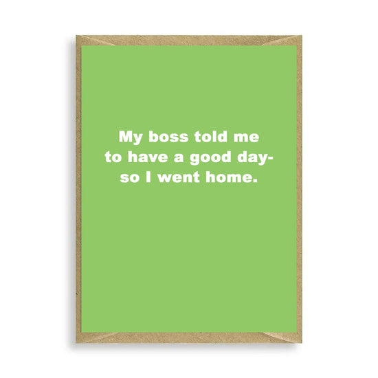 My Boss Mini Card - Crumble and Core