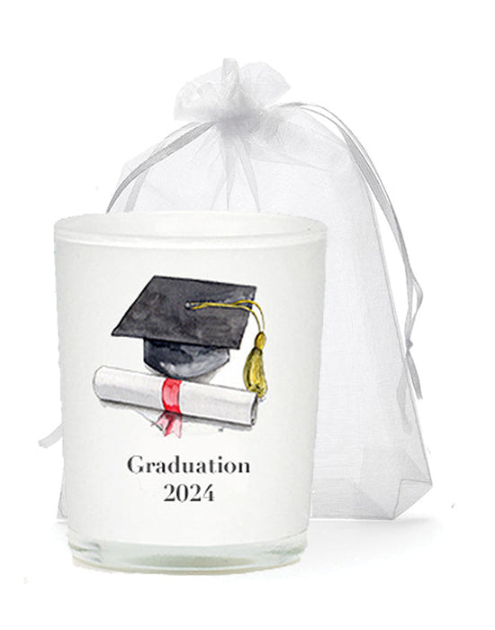 Graduation Gown Candle & Organza Bag