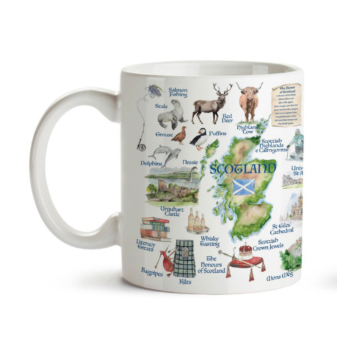 Ceramic Mug – Scotland Map - Themed Mug - Scottish Gift
