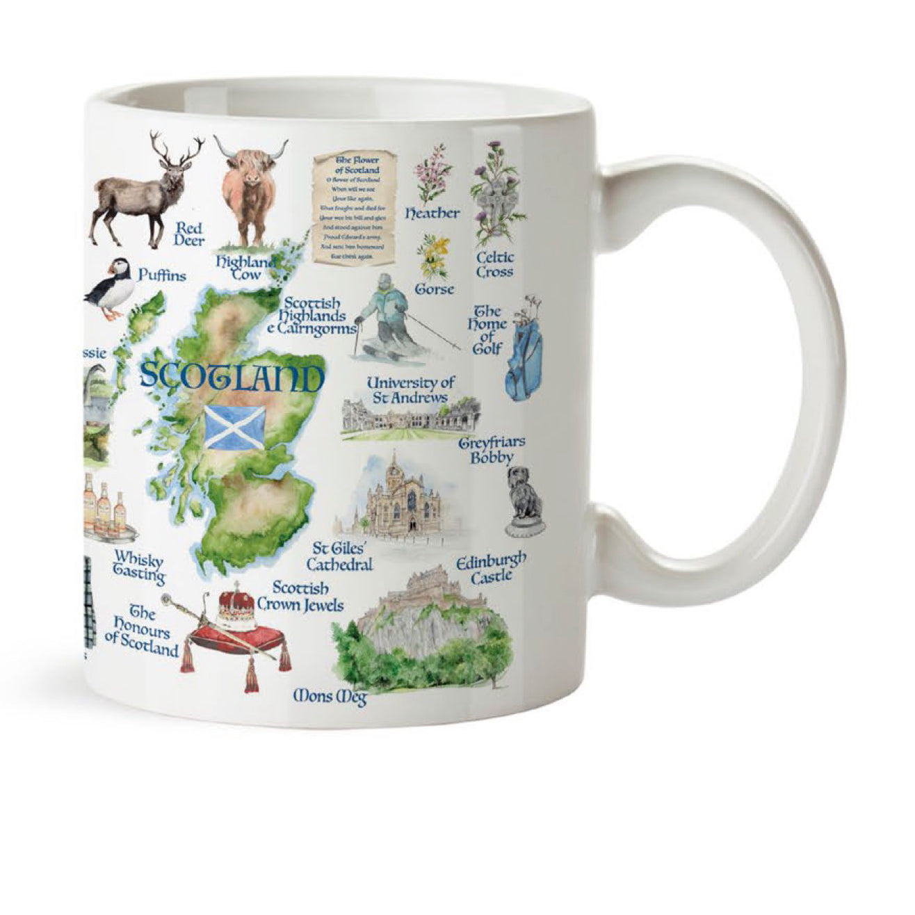 Ceramic Mug – Scotland Map - Themed Mug - Scottish Gift