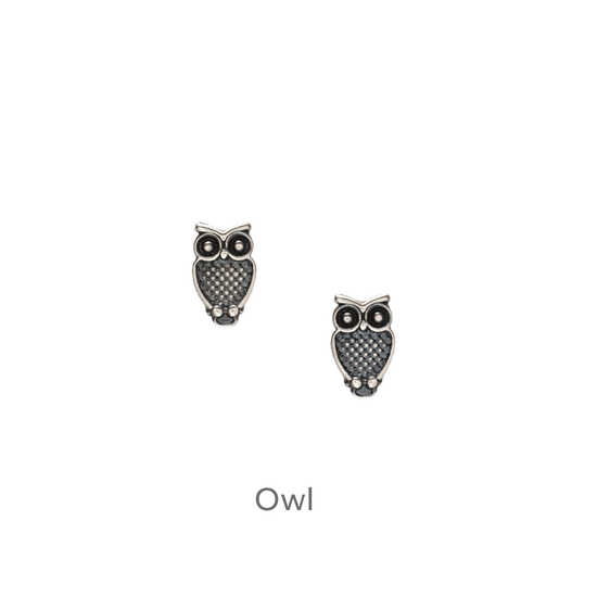 Boxed Owl Earring Card Earrings Crumble and Core   