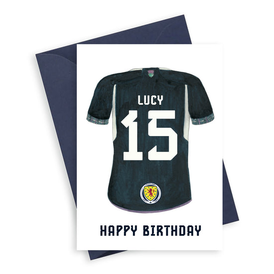 Scotland Football Shirt Personalised A6 Greeting Card Greeting & Note Cards Crumble and Core   