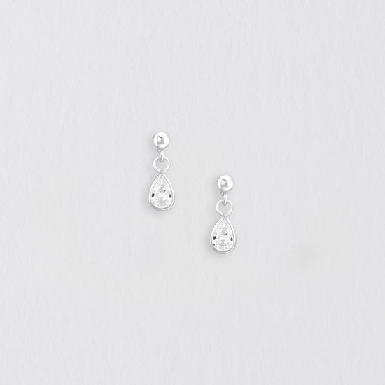 Dangly CZ Silver Earring Stud Earrings Crumble and Core   