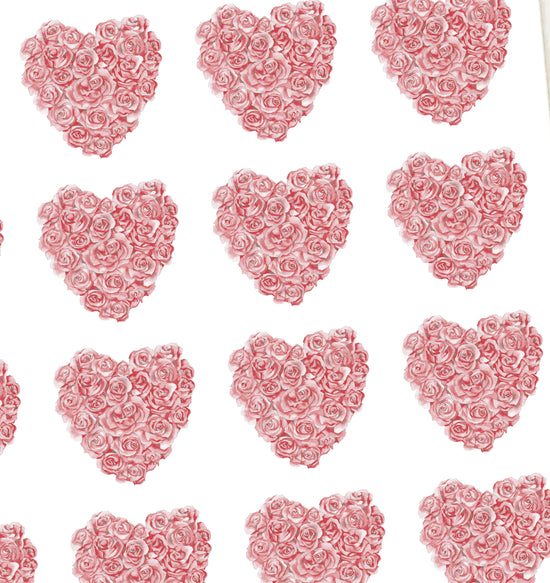 Rose Heart Gift Wrapping Gift Wrap & Tag Pack Wrapping Paper Crumble and Core   