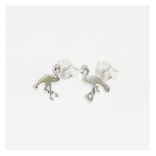 Load image into Gallery viewer, Flamingo Silver Ear Stud Earrings Crumble and Core   
