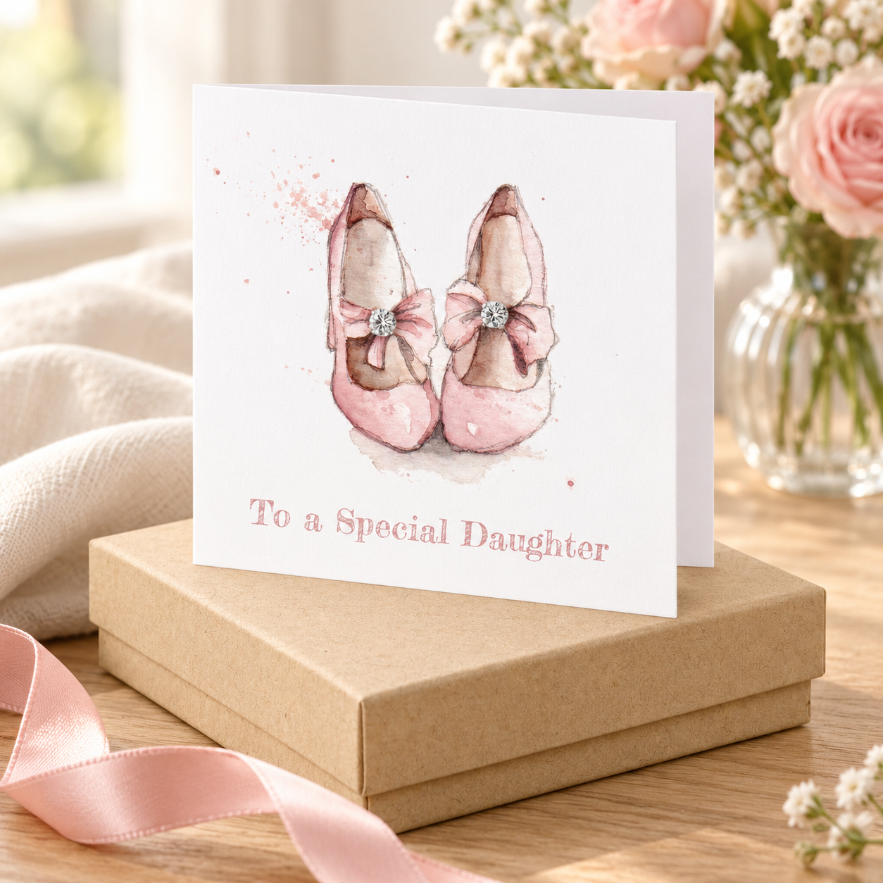 Sterling Silver Stud Earrings – Daughter Gift Set with Party Shoes & Gift Box