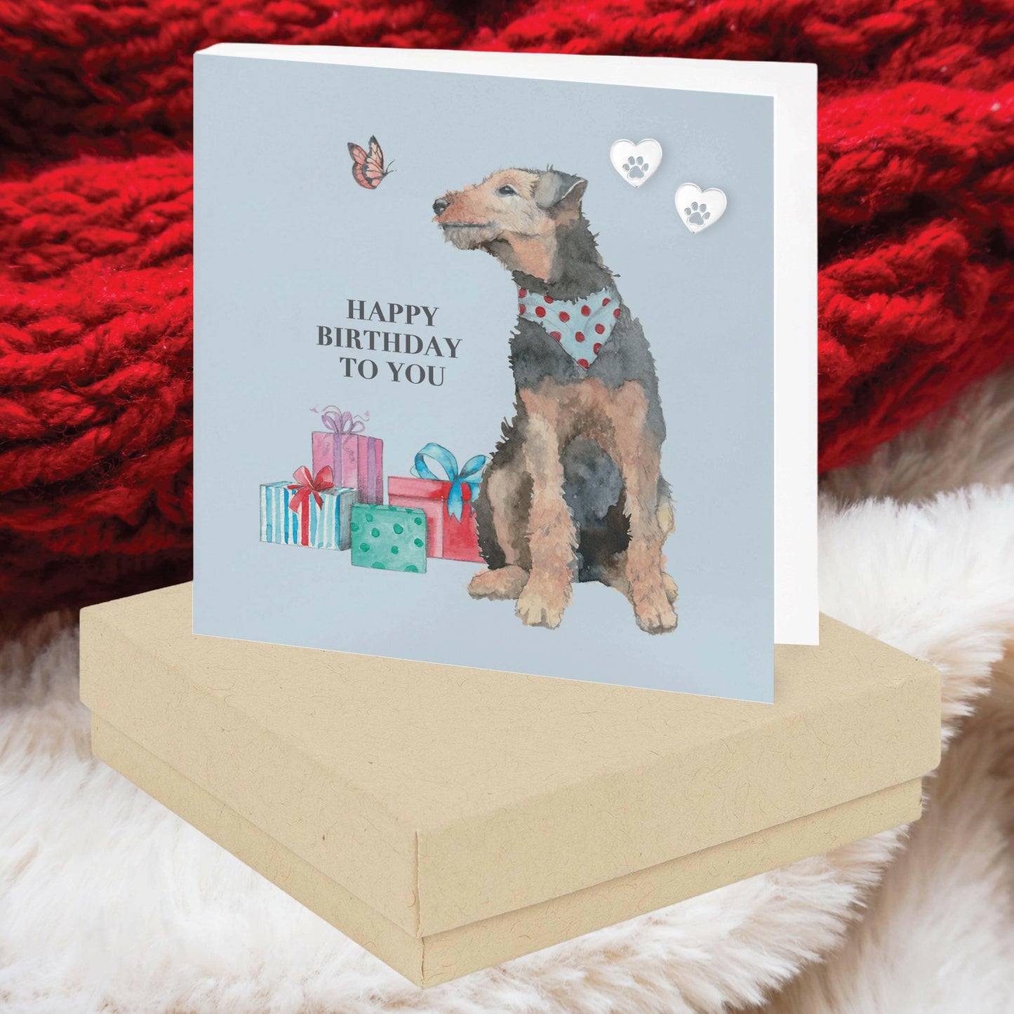 Gioielli Border Terrier Orecchini Border Terrier fatti a mano in argento sterling BDT2-E - Italia Gioielli Border Terrier Orecchini Border Terrier fatti a mano in argento sterling BDT2-E - Italia