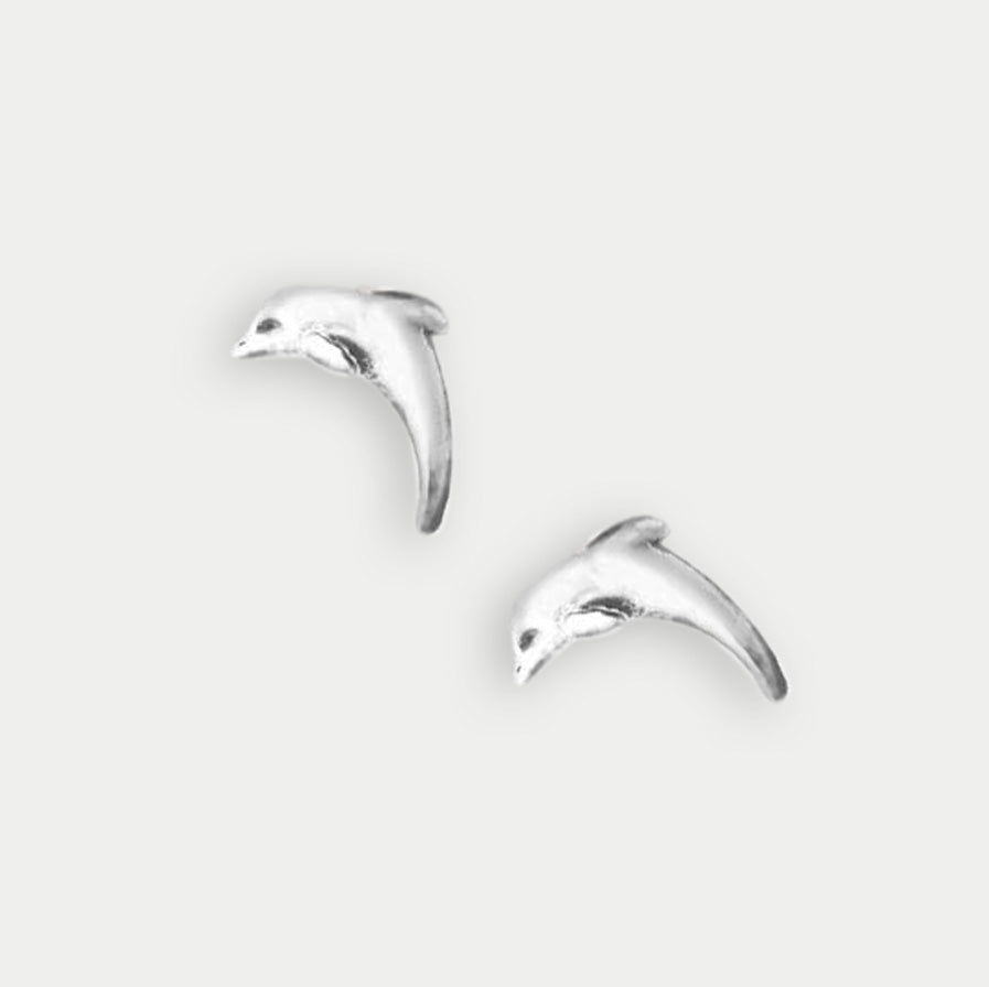 Dolphin Silver Ear Stud