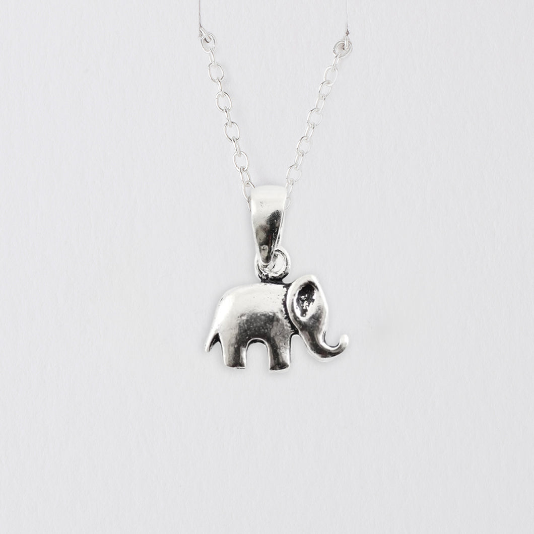 Sterling Silver Elephant Pendant Charms & Pendants Crumble and Core   