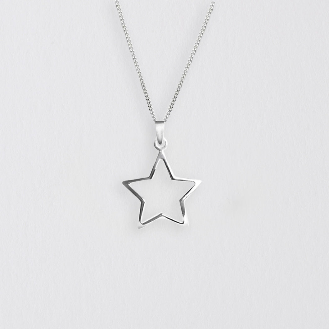 Sterling Silver Cut Out Star Pendant Charms & Pendants Crumble and Core   