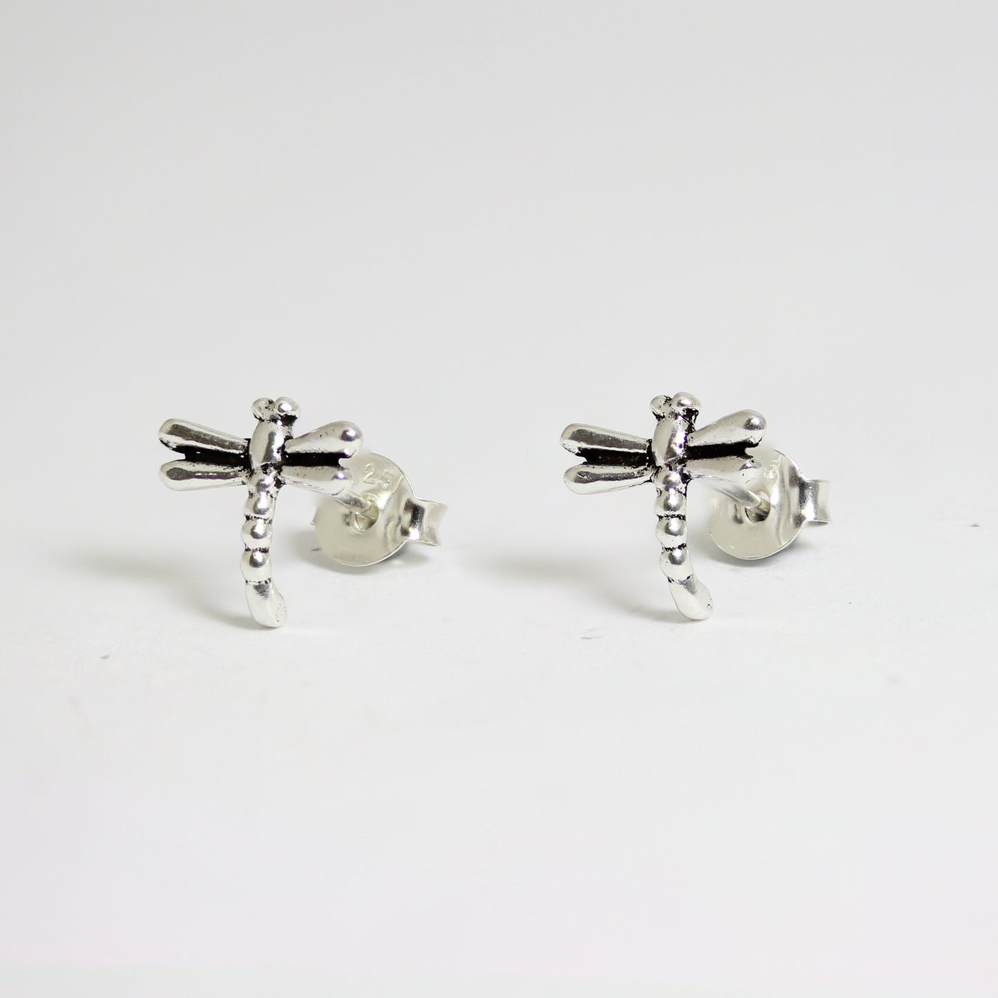 Dragonfly Silver Ear Stud Earrings Crumble and Core   