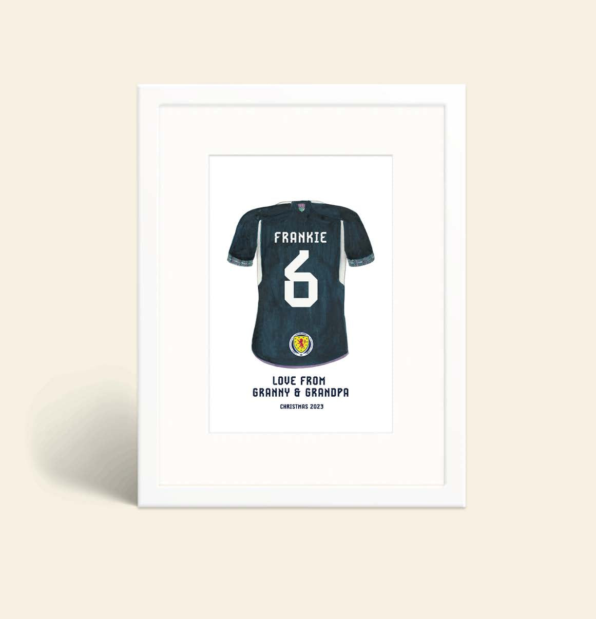 Scotland Football Mounted and Backed A3 Print - Personalised Posters, Prints, & Visual Artwork Crumble and Core   